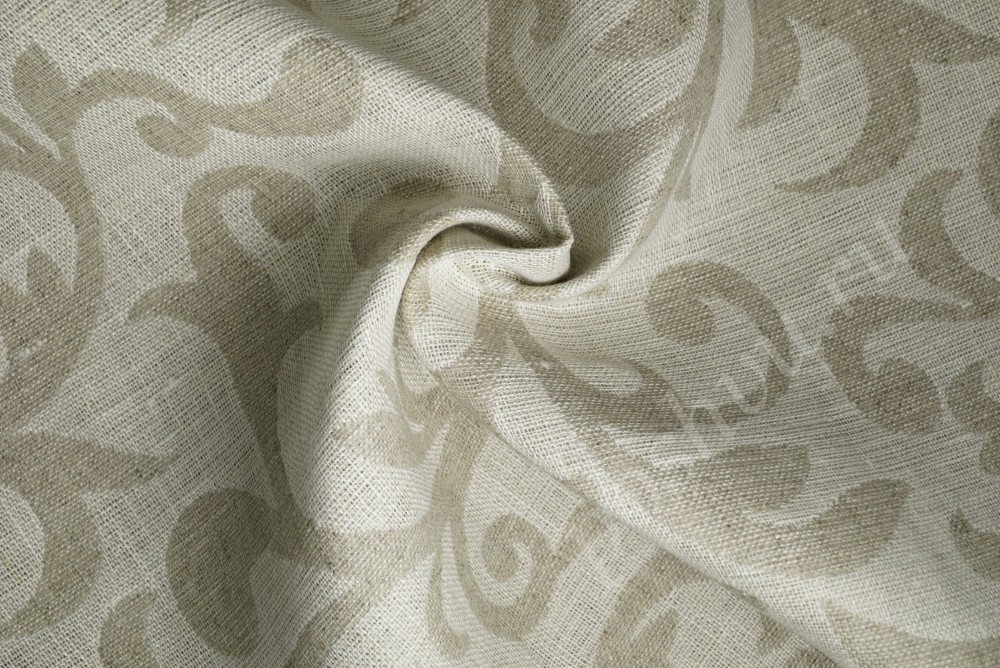 Ткань лен натуральный для декораций с абстрактным узором