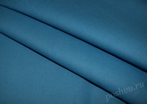 Ткань льняная голубого цвета