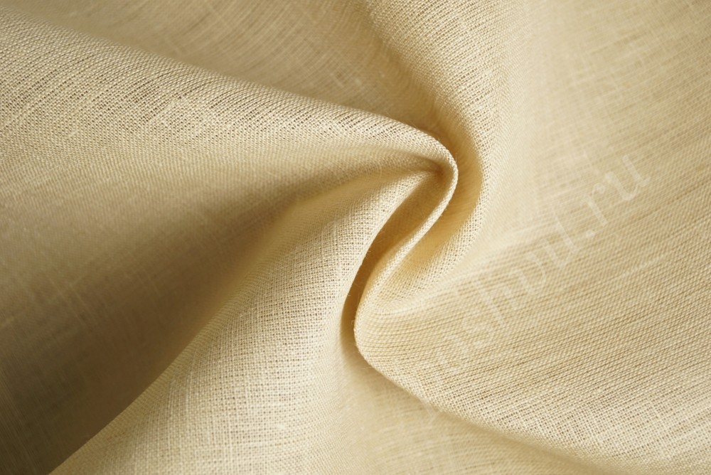 Ткань натуральный лен для постельного белья персикового оттенка