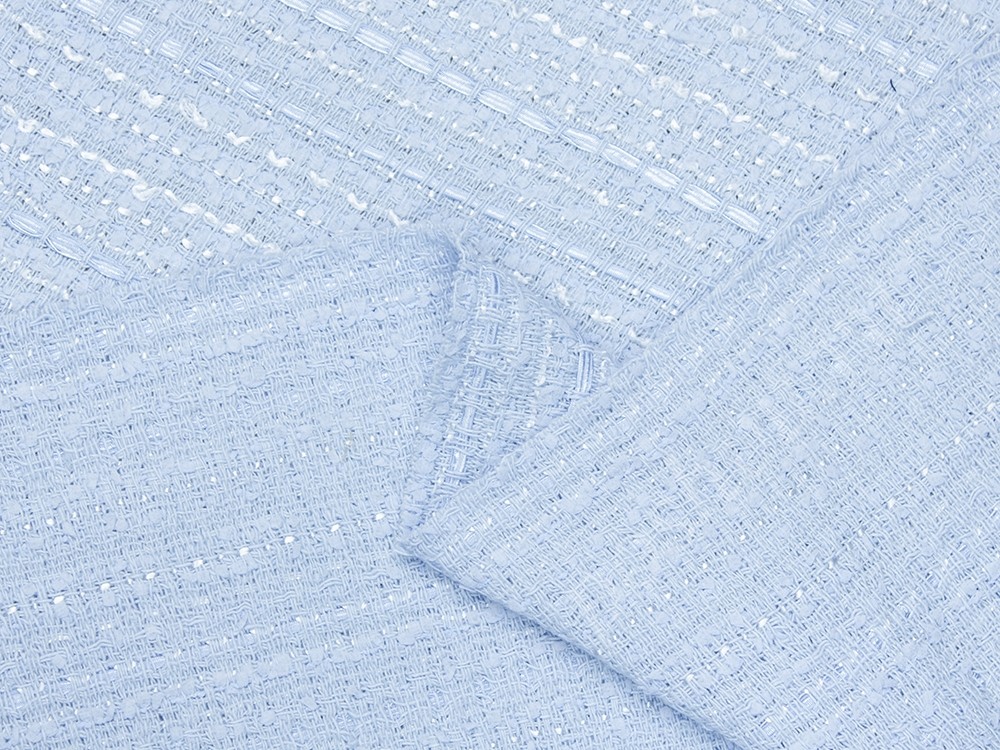 Хлопковая ткань тип Шанель, цвет - голубой