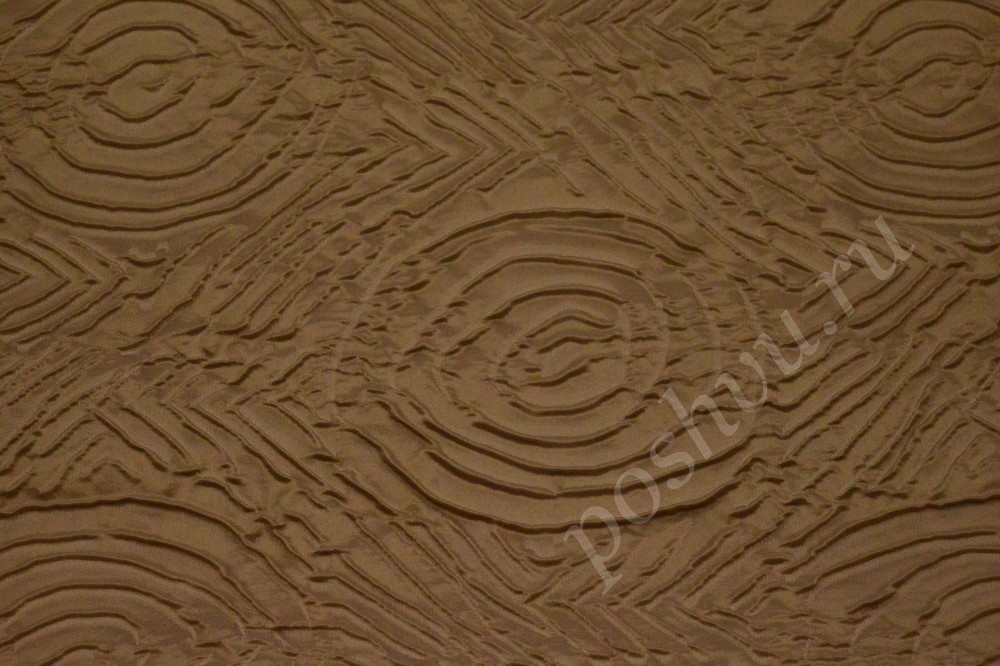 Песочная жаккардовая ткань с оригинальным орнаментом