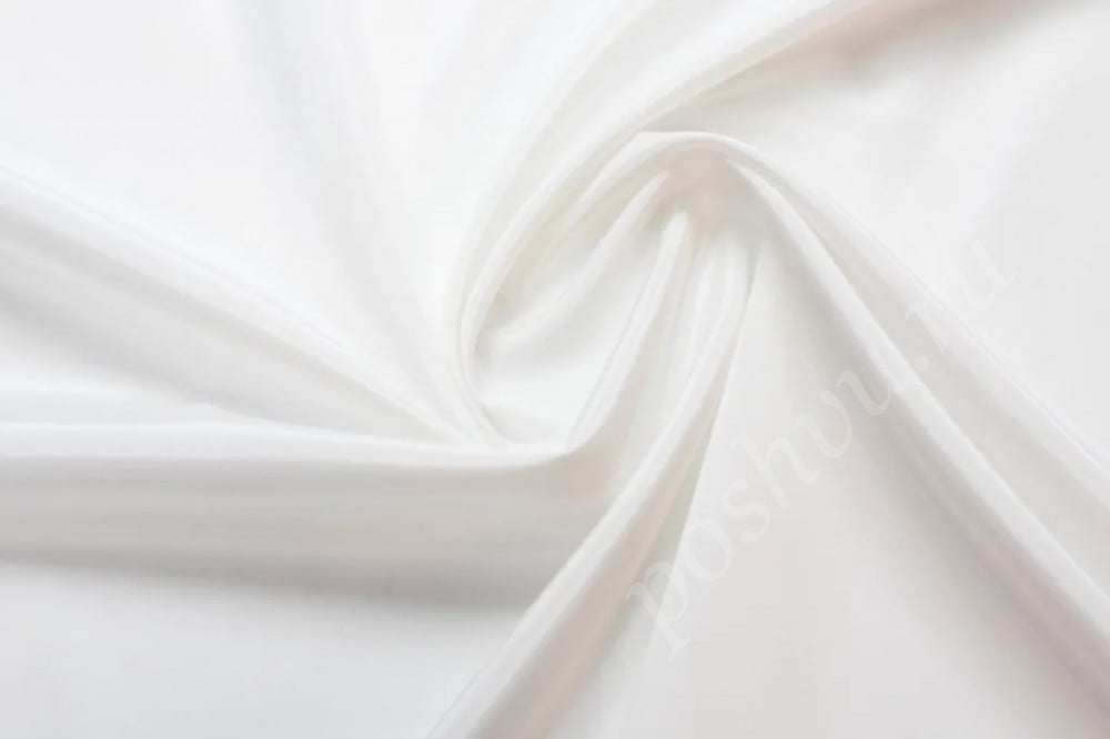 Блузочная креповая ткань белого цвета