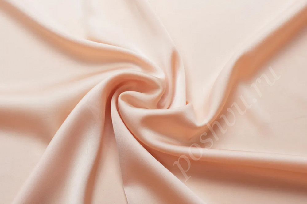 Искусственный шелк персикового цвета