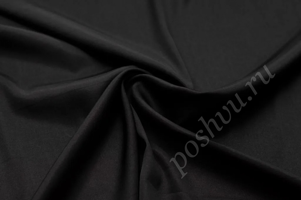 Шелк блузочный черного цвета