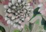 Портьерная ткань рогожка BIANCA крупные цветы на бежевом фоне в стиле акварель (раппорт 64х74см)