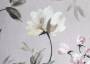 Портьерная ткань рогожка TIMELESS цветы на розовом фоне в стиле акварель (раппорт 49х69см)