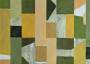 Портьерная ткань рогожка WYNBERG абстрактный рисунок в желто-зеленых тонах (раппорт 34х34см)