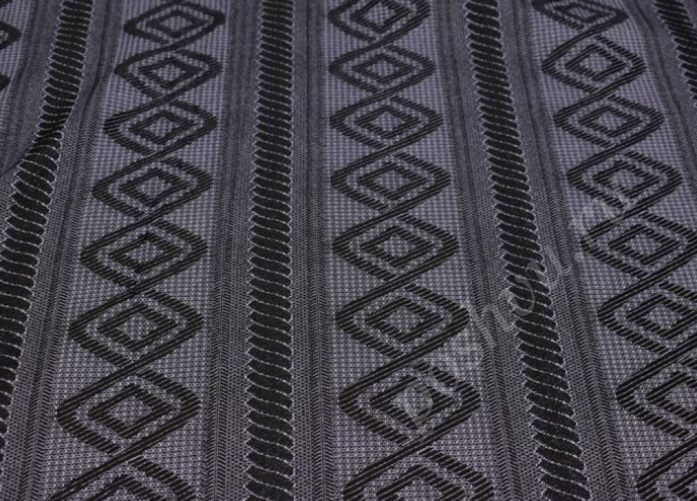 Скатертная ткань с геометрическим принтом серая