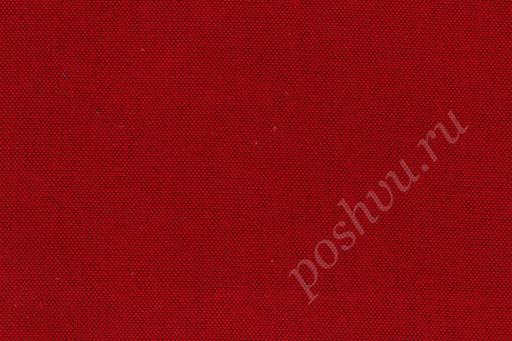 Портьерная ткань рогожка SPIRIT однотонная рубинового цвета