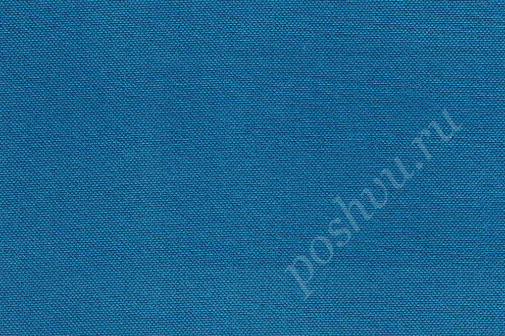 Портьерная ткань рогожка SPIRIT однотонная синего цвета
