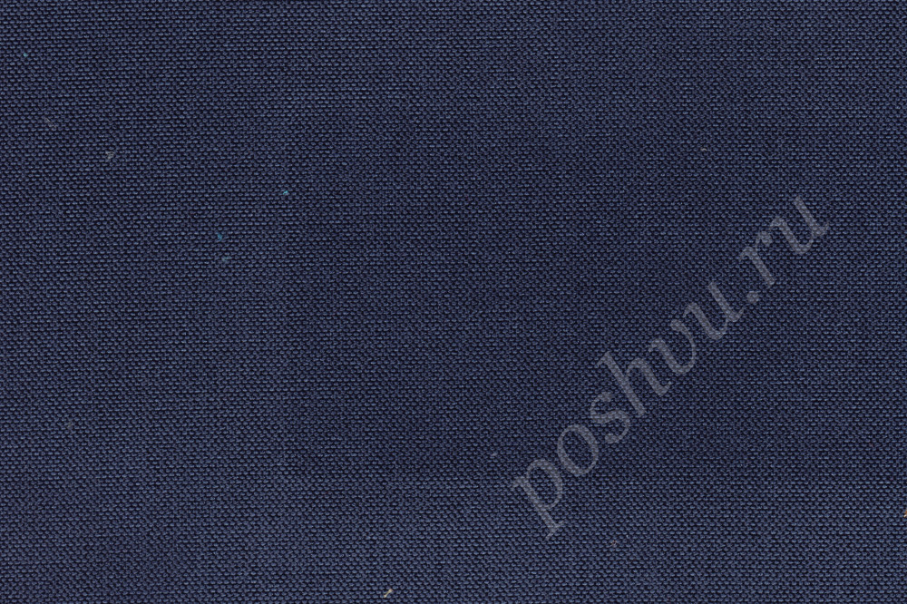 Портьерная ткань рогожка SPIRIT однотонная темно-синего цвета