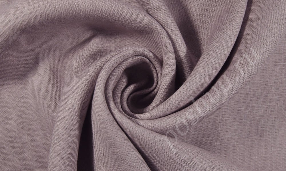 Костюмная льняная ткань "Kari" светло-лилового цвета