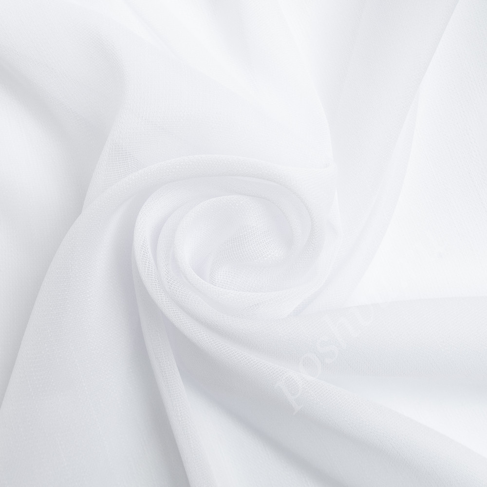 Вуаль GENOVA белого цвета с утяжелителем, выс.300см