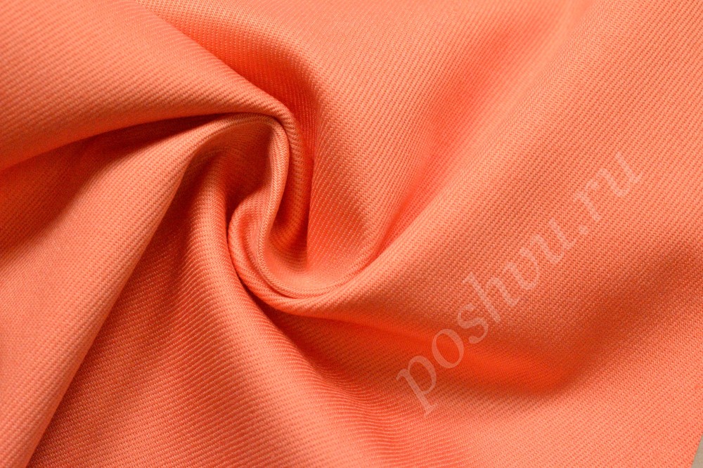 Ткань твил яркого оранжевого оттенка