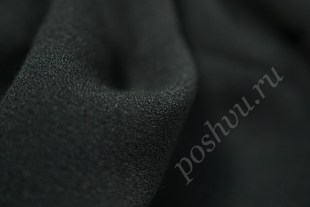 Ткань костюмная лаконичного темно-серого оттенка