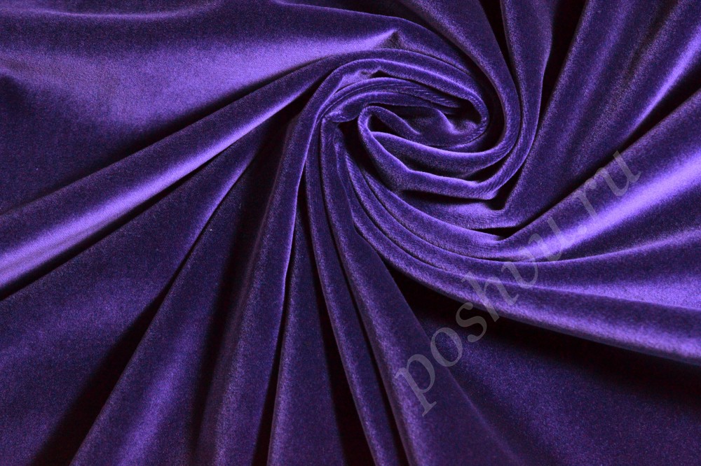 Ткань бархат фиолетового цвета