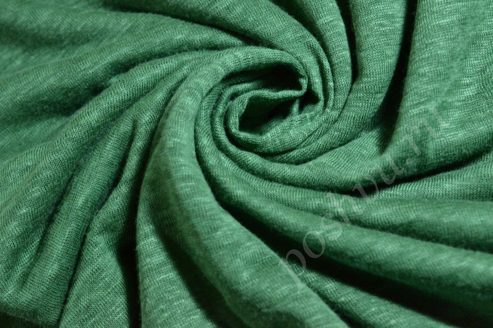 Трикотажная ткань оттенка зеленый меланж