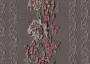 Жаккард Floransa stripe цветочная полоса на сером фоне