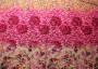 Трикотажная ткань в цветочный принт розовых оттенков