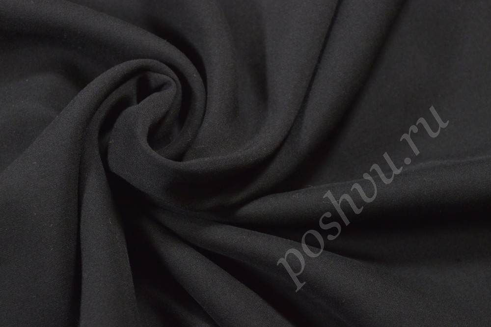 Штапельная ткань чёрного цвета
