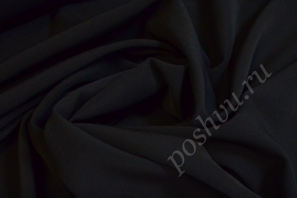 Костюмно-плательная ткань стильного черного оттенка