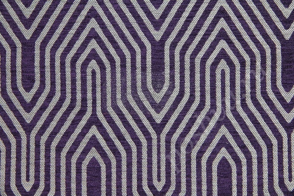 Шенилл "Ролин" с абстрактным принтом Фиолетовый