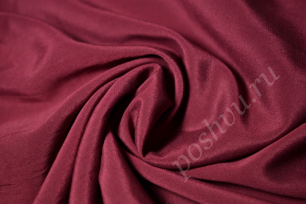 Ткань шелк бордового оттенка
