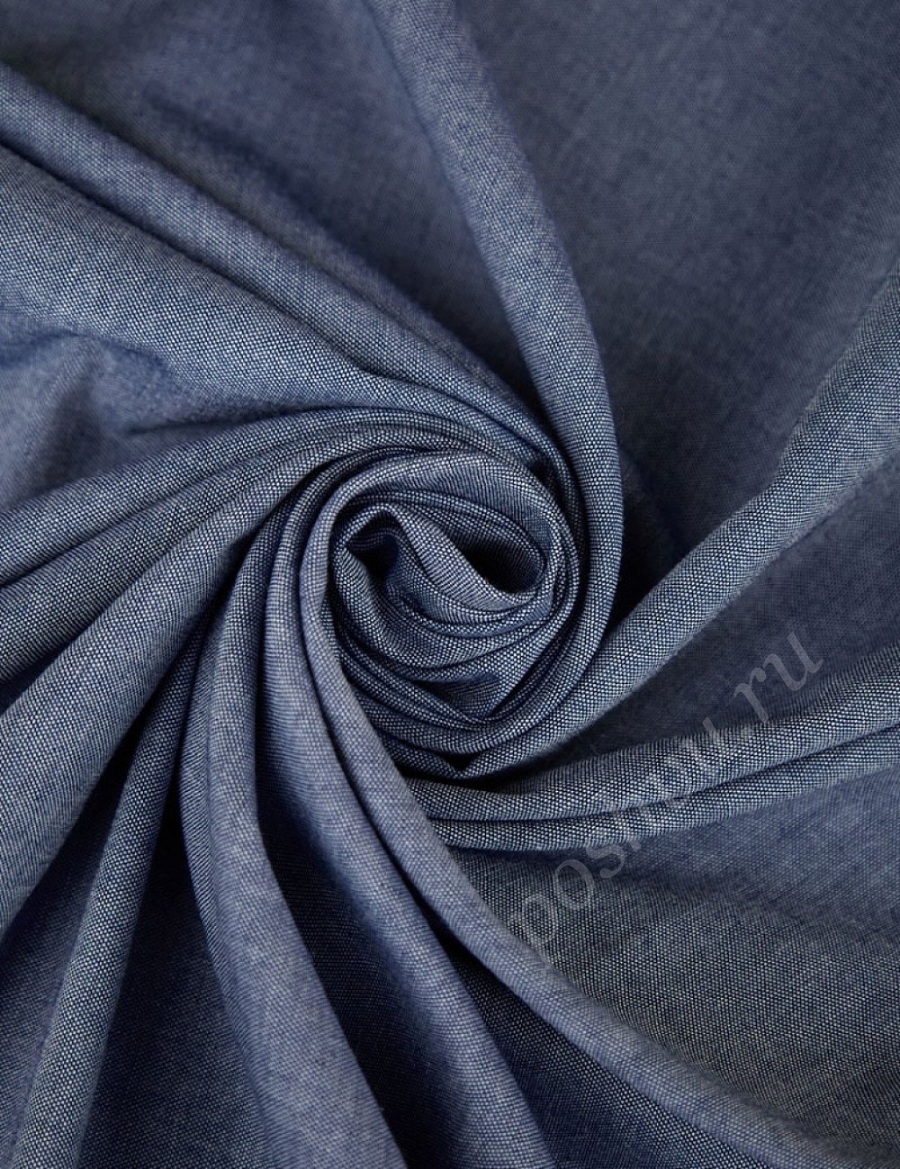 Джинса сорочечная однотонная, цвет синий, 155 гр/м2