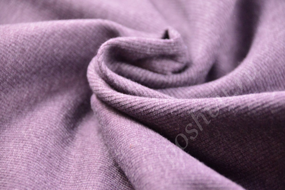 Тёмно-фиолетовая однотонная трикотажная ткань