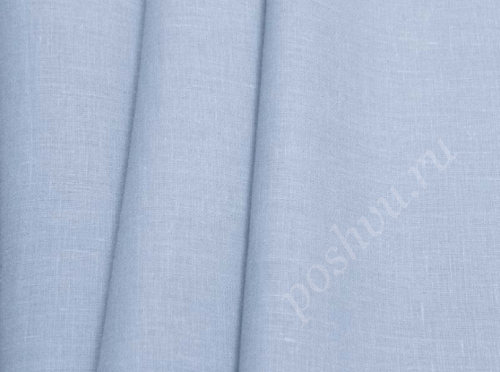 Льняная костюмная ткань "Kari" нежно-голубого цвета,185гр/м2