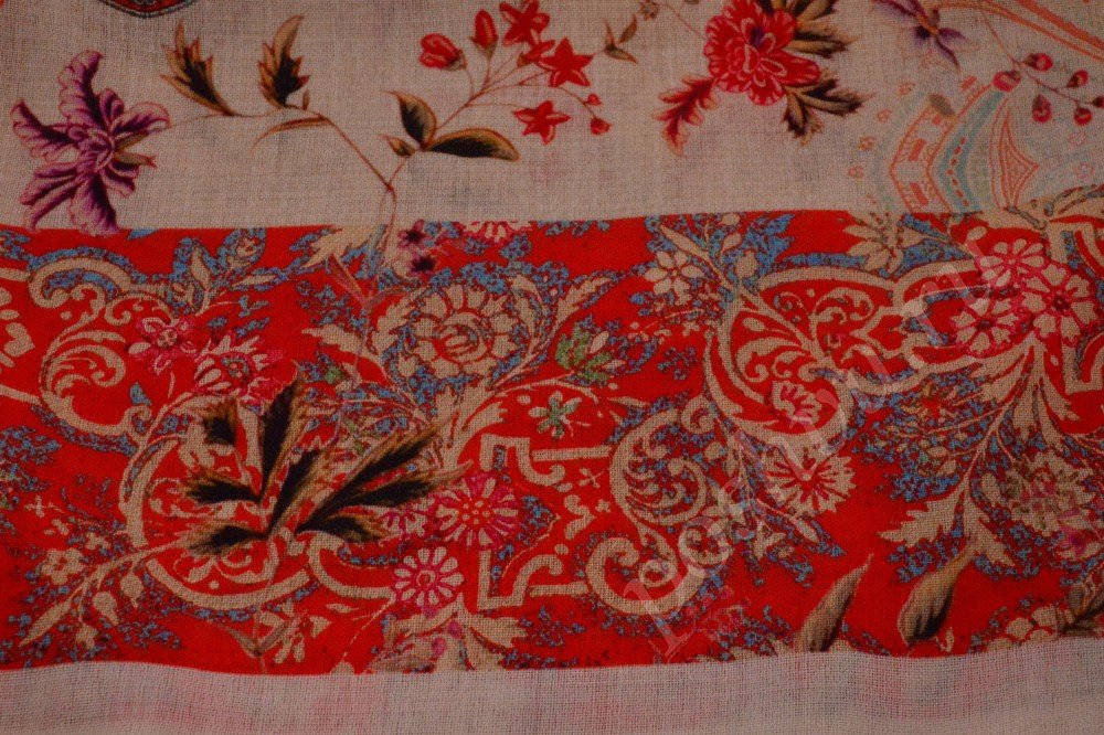 Брендовая шерстяная ткань Etro (Этро) с цветочным узором
