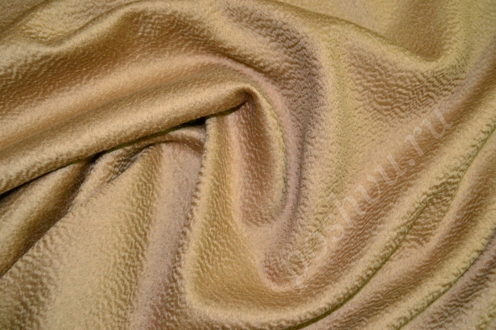 Пальтовая ткань золотисто-песочного оттенка