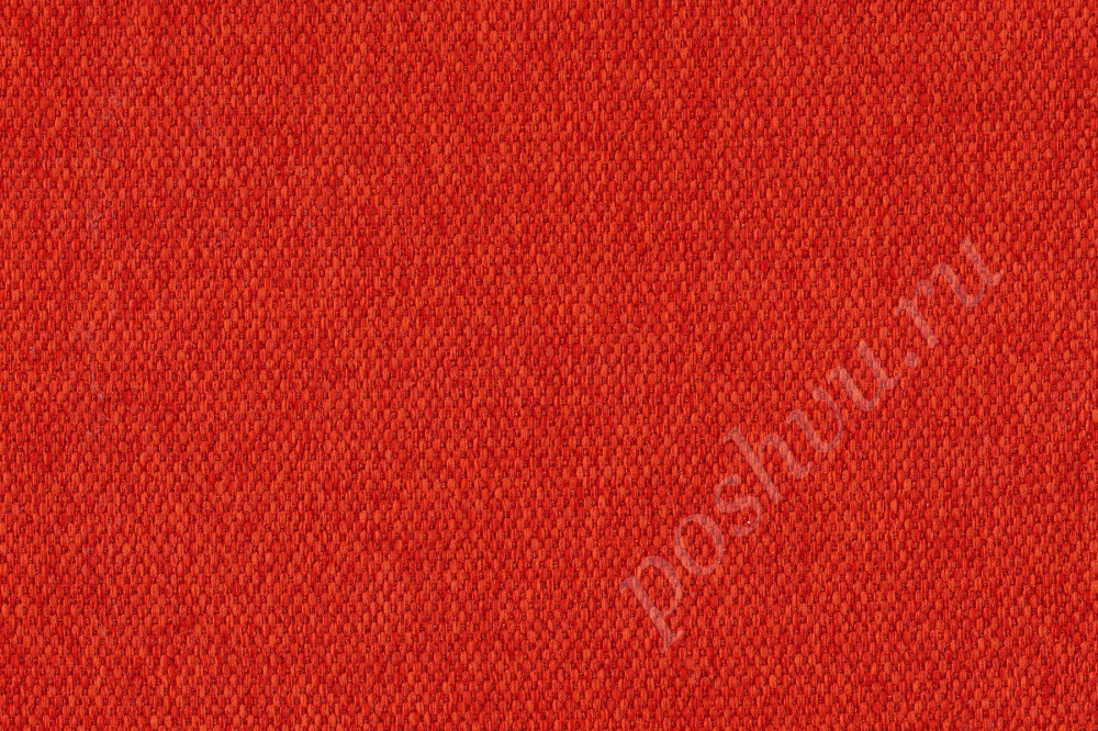 Портьерная ткань рогожка димаут ERIS однотонная красного цвета