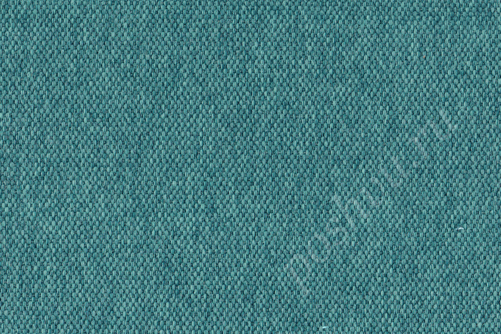 Портьерная ткань рогожка димаут ERIS однотонная зелено-синего цвета