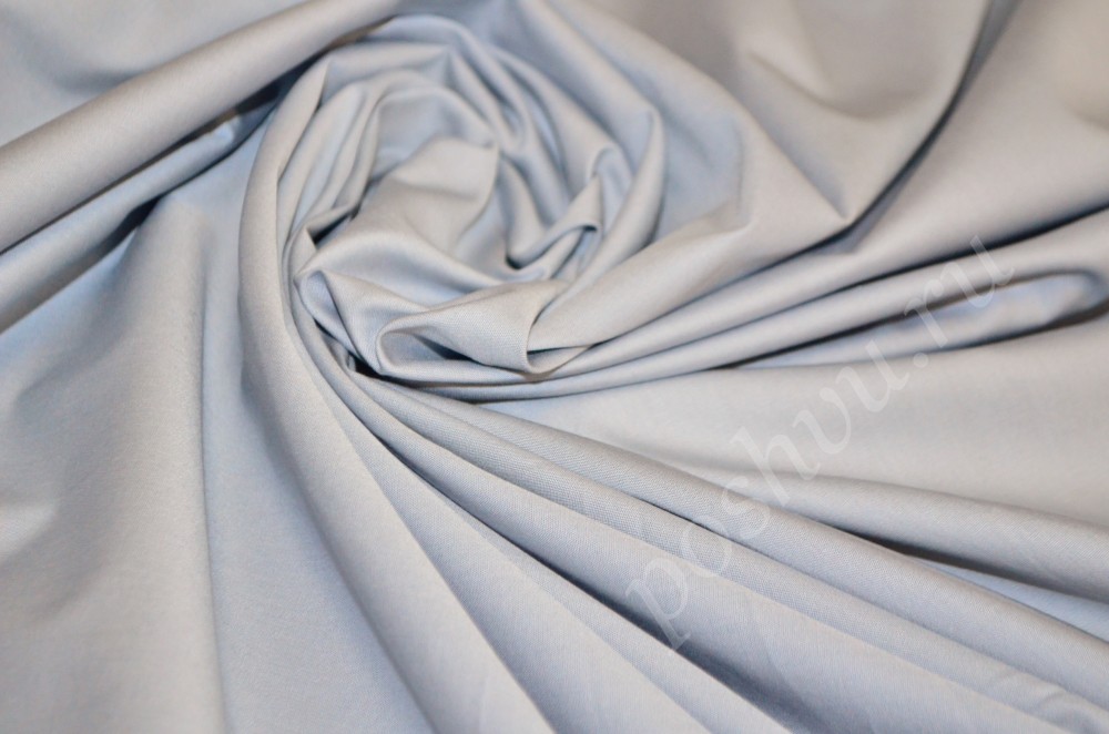 Ткань рубашечный хлопок серо-голубого оттенка