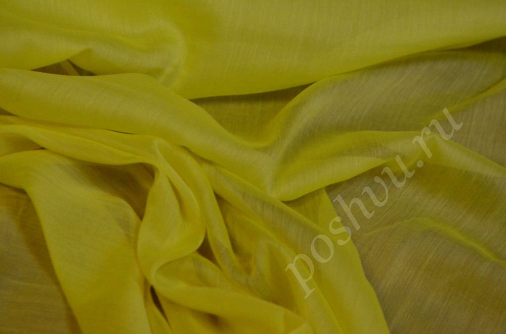 Ткань Блузочный батист Желтый лимон