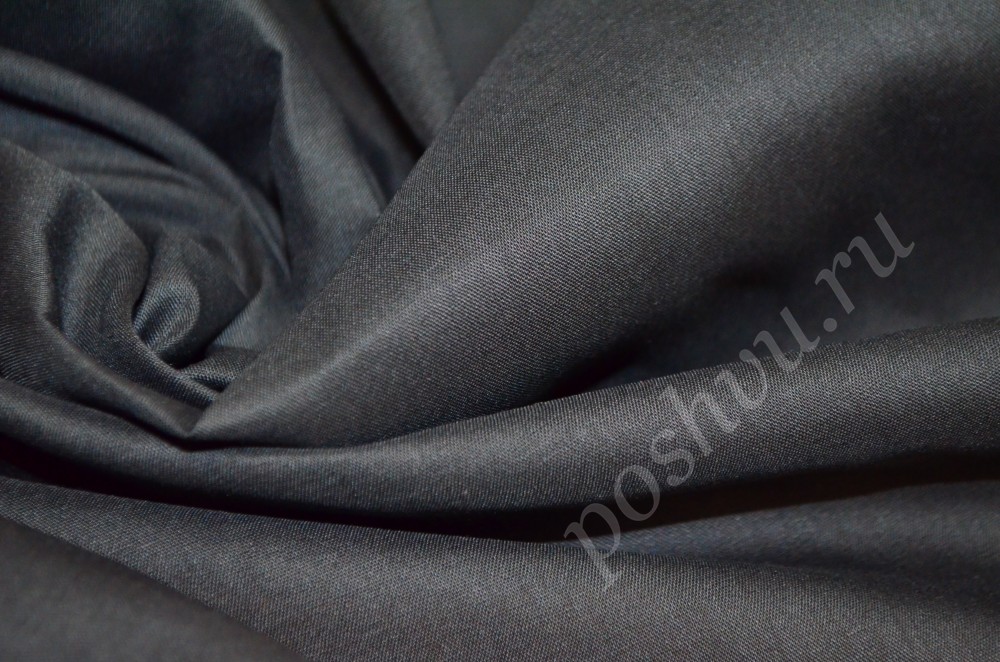 Ткань блузочный батист черного оттенка