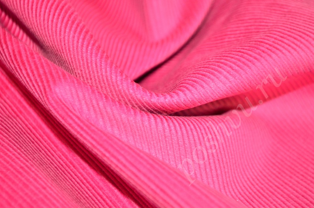 Ткань костюмно-плательный вельвет розового оттенка