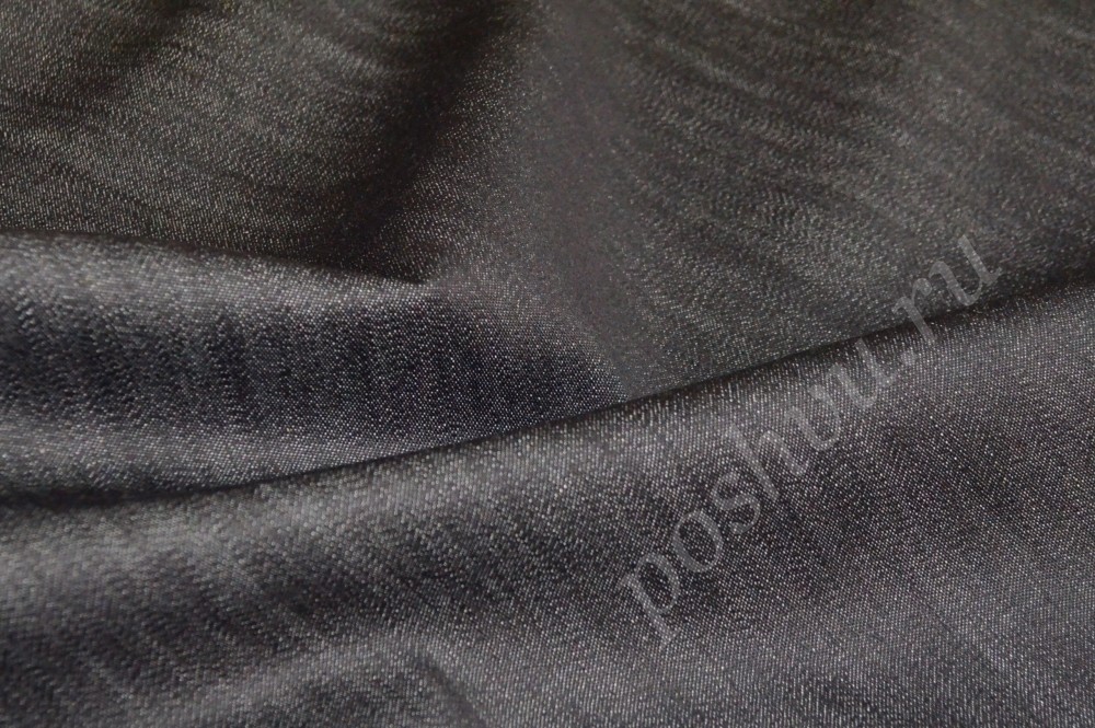 Ткань плательно-костюмный джинс черно-серого оттенка