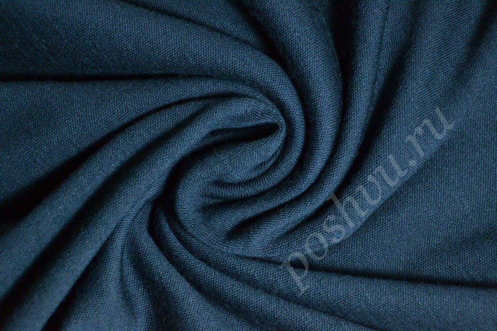 Ткань трикотаж темно-синего оттенка