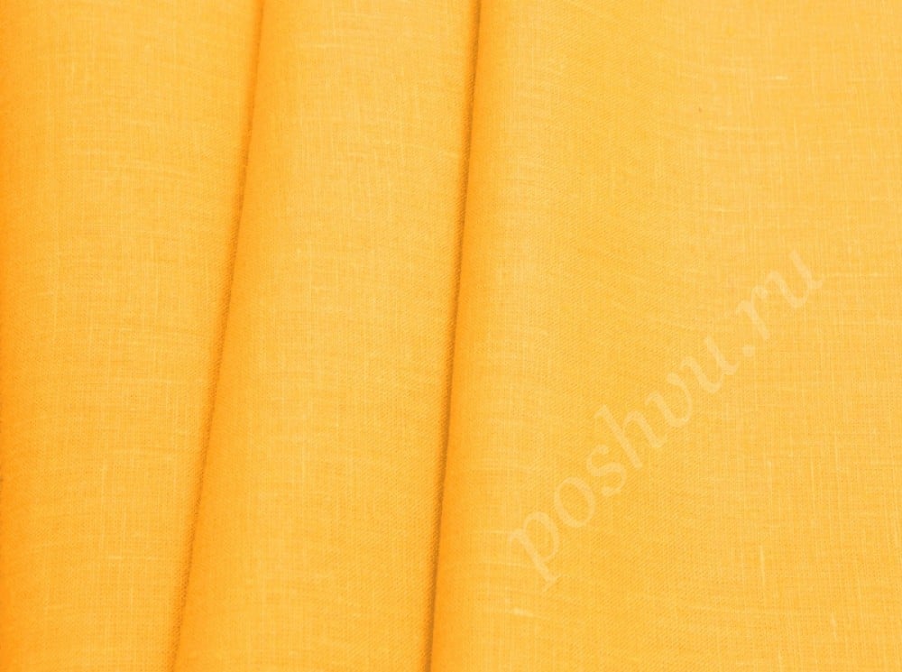 Льняная костюмная ткань "Kari" Желтого цвета