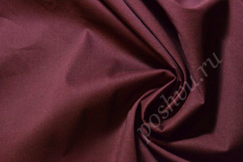 Ткань блузочная бордового оттенка