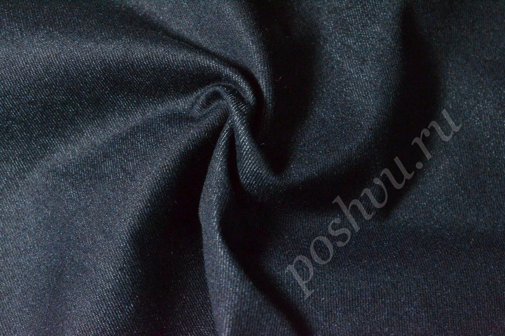 Ткань джинсовая черного цвета