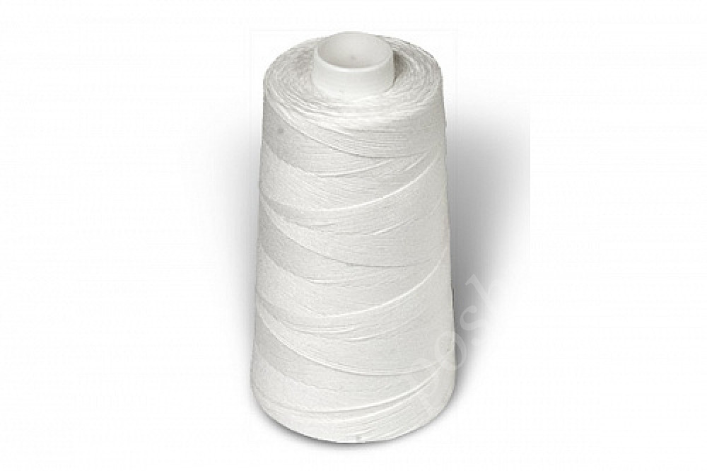 Швейные нитки (армированные) 150 ЛЛ 500 м №0101 БЕЛЫЙ на пл.конусе