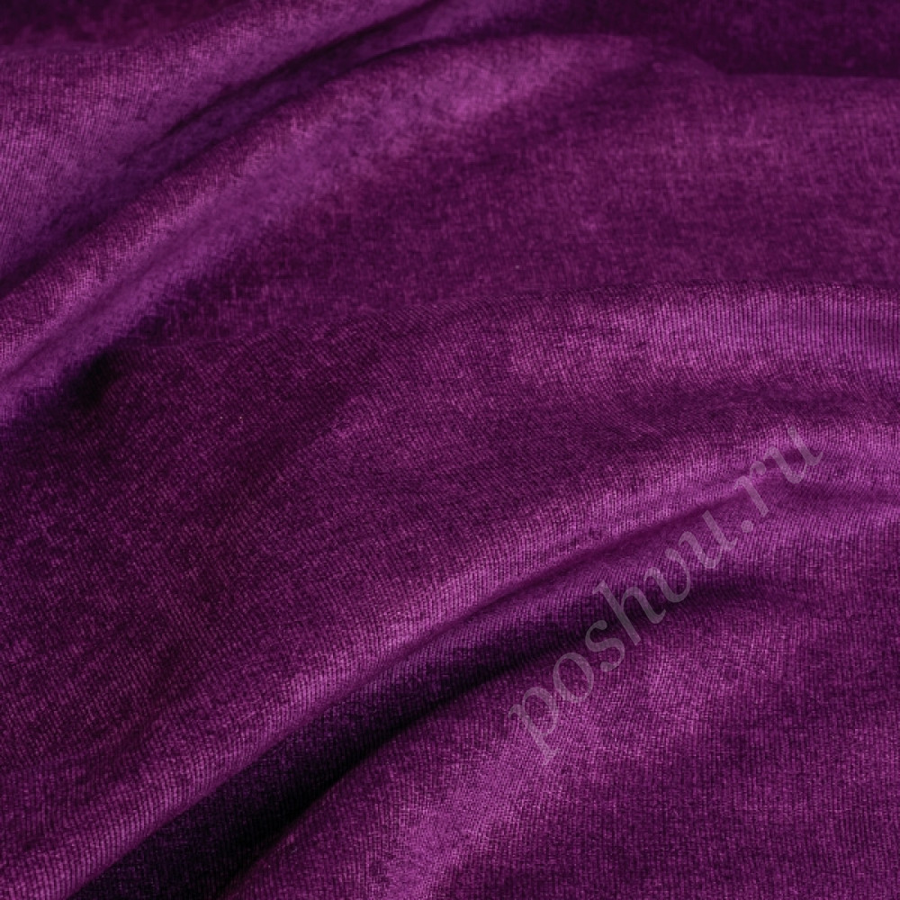 Микровелюр CORDROY фиолетового цвета