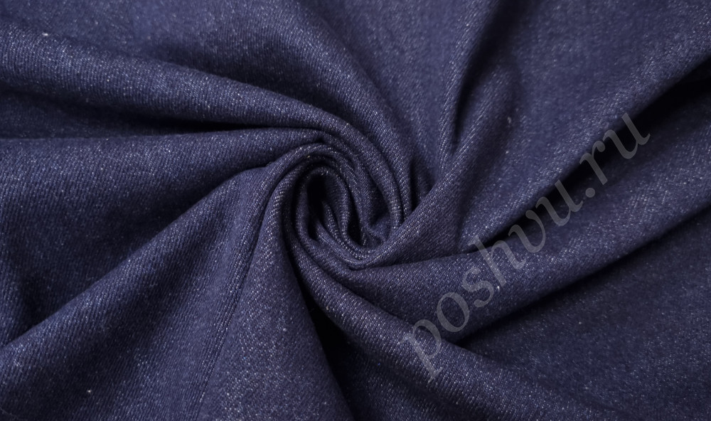Ткань Джинсовая Традиционная темно синяя,340 гр/м2
