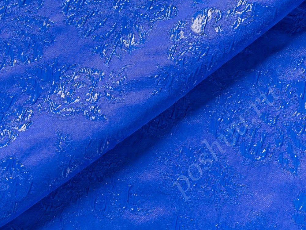 Ткань матлассе, цвет - синий