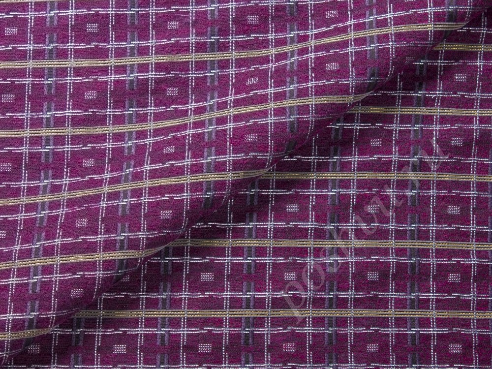 Жаккардовая ткань, цвет - фиолетовый