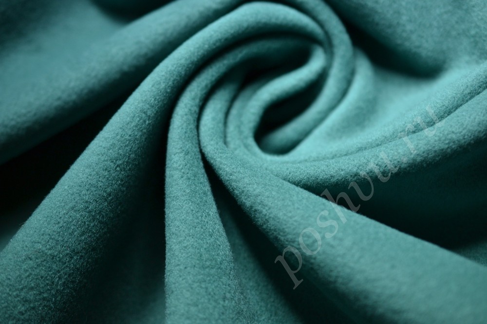 Пальтовая ткань роскошного бирюзового оттенка