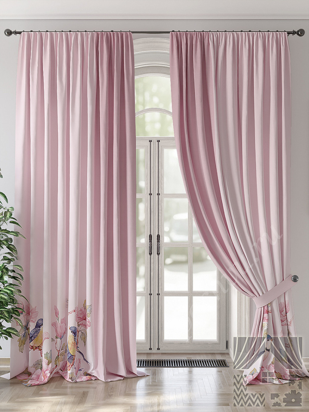 Комплект штор «Лиронфис» розовый 150х260см